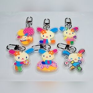 Sanrio Usahana Keychain Purse Backpack Charm Clip Set